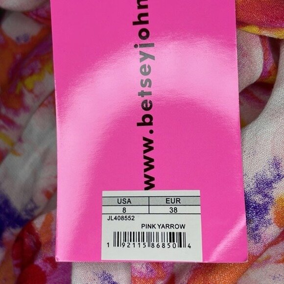 Betsey Johnson Sunset Floral Wrap Dress multicolored size 8 - Picture 8 of 8